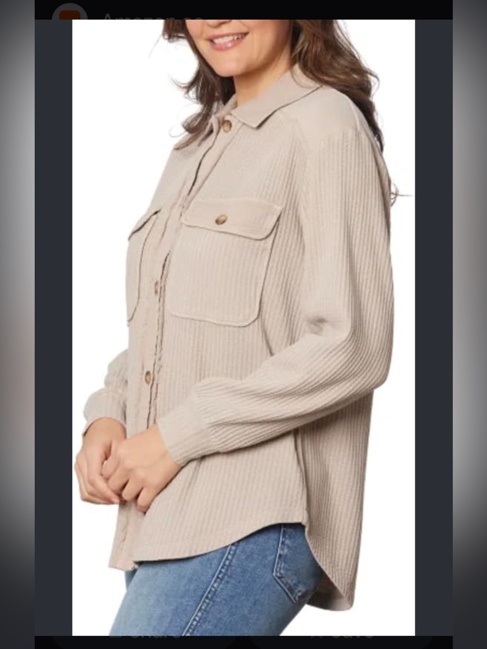 Briggs Waffle Knit Soft Shacket. Large NWT